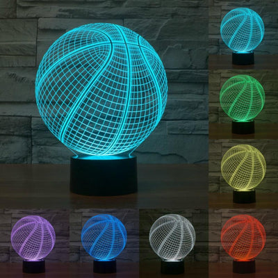 Basketball Shape 3D Lamp