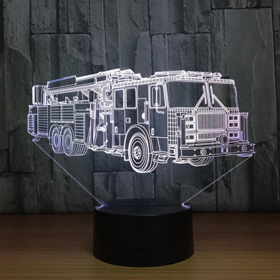 Gift Fire Truck 3D Lamp