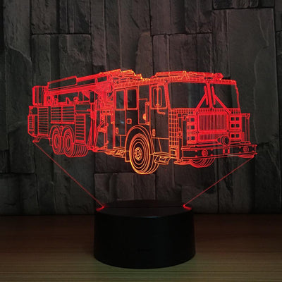 Gift Fire Truck 3D Lamp