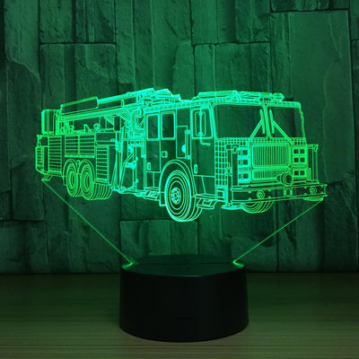 Gift Fire Truck 3D Lamp